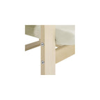 BAKAJI Birch Wood Armchair with Cotton Cover Padded in Very High Density Sponge, Relax Armchair with 2 Compartments Bag and Cushion, Ergonomic Seat (Beige)