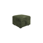HONBAY Corduroy Modular Sectional Single Seat and an Ottoman,Green