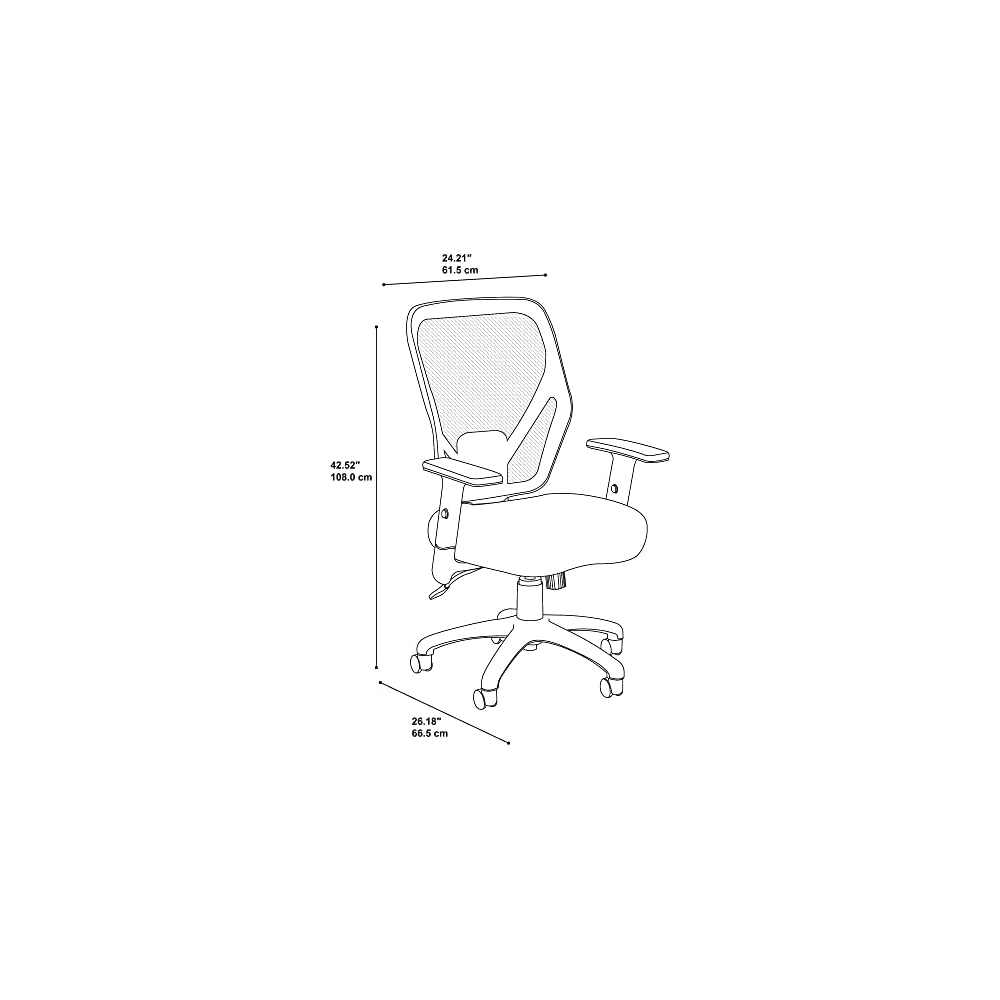 Bush Business Furniture Accord Mesh Back Office Chair in Black | Ergonomic Seating Solution for Personal Computer Workstation