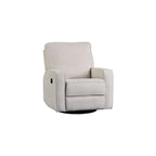 Recliner Chair Rocking and 360°Swivel Glider Recliner Chair Manual Rocking Chairs with Pull Button Fabric Ergonomic Living Room Lounge Chair Single Sofa