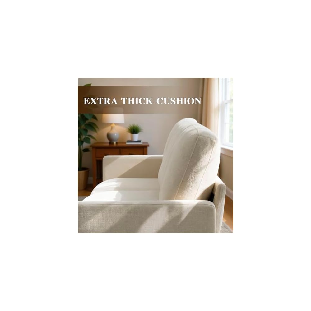 112" L-Shaped Modular Couch, 3 Seater Sofa with Ottoman, White