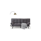 Opoiar Futon Sofa Bed Convertible Memory Foam Couch Bed, Modern Sleeper Sofa with Adjustable Armrests&Backrests, Christmas Futon Sets for Compact Living Spaces Office Dorm Bonus Room,Grey