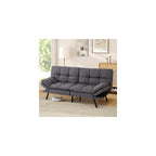 Opoiar Futon Sofa Bed Convertible Memory Foam Couch Bed, Modern Sleeper Sofa with Adjustable Armrests&Backrests, Christmas Futon Sets for Compact Living Spaces Office Dorm Bonus Room,Grey